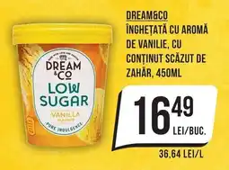 Mega Image Dream&co înghețată cu aromă de vanilie, cu conținut scăzut de zahăr Ofertă