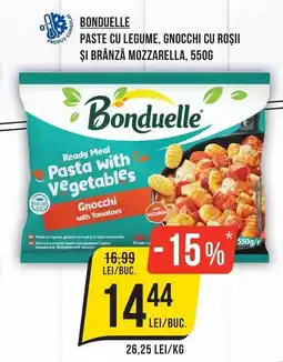 Mega Image Bonduelle paste cu legume, gnocchi cu roşii şi brânză mozzarella Ofertă