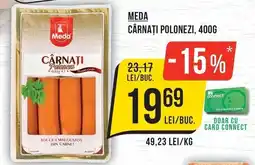 Mega Image Meda cârnaţi polonezi Ofertă