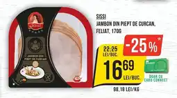 Mega Image Sissi jambon din piept de curcan, feliat Ofertă