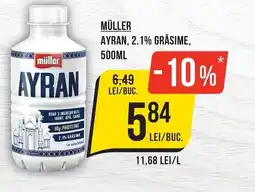 Mega Image Müller ayran, 2.1% grasime Ofertă