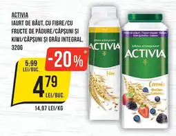 Mega Image Activia iaurt de băut, cu fibre/cu fructe de pădure/căpşuni şi kiwi/căpşuni şi grâu integral Ofertă