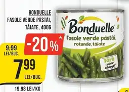 Mega Image Bonduelle fasole verde påståi, tăiate Ofertă