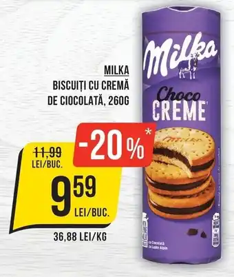 Mega Image Milka biscuiți cu cremă de ciocolată Ofertă