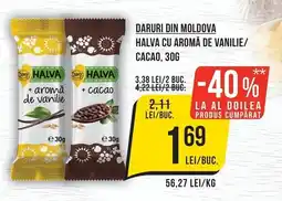 Mega Image Daruri din moldova halva cu aromă de vanilie/cacao Ofertă