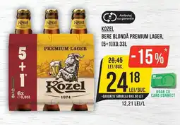 Mega Image Kozel bere blondă premium lager Ofertă