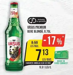 Mega Image Ursus premium bere blondă Ofertă