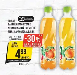 Mega Image Prigat băutură răcoritoare necarbonatată, cu suc de piersica/portocale Ofertă