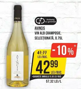 Mega Image Avincis vin alb cramposie, selecționată Ofertă