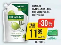 Mega Image Palmolive rezervă săpun lichid, milk & olive/milk & honey Ofertă