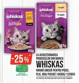 Mega Image Whiskas hrană umedă pentru pisici, plic Ofertă