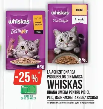 Whiskas hrană umedă pentru pisici, plic