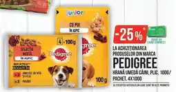 Mega Image Pedigree hrană umedă câini, plic, pachet Ofertă