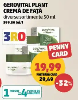 Penny Gerovital plant cremă de faţă Ofertă