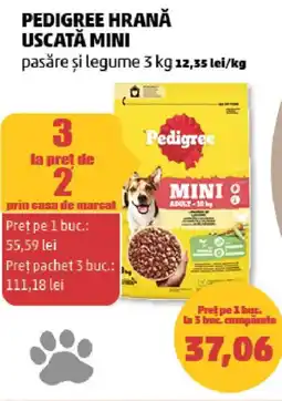 Penny Pedigree hrană uscată mini pasăre şi legume Ofertă