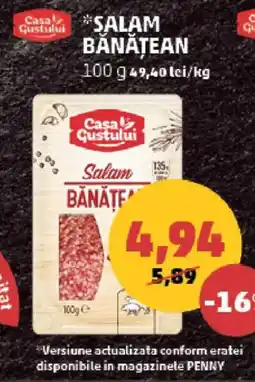 Penny Casa gustului salam bănățean Ofertă