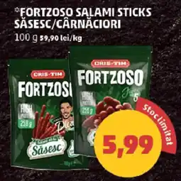 Penny *fortzoso salami sticks săsesc/cârnăciori Ofertă