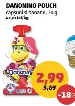Penny Danonino pouch căpşuni şi banane Ofertă
