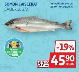 Auchan Somon eviscerat calibrul 2/3 Ofertă