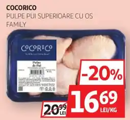 Auchan Cocorico pulpe pui superioare cu os family Ofertă