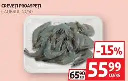 Auchan Creveți proaspeti calibrul 40/50 Ofertă