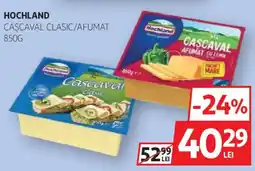 Auchan Hochland cascaval clasic/afumat Ofertă