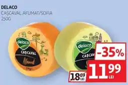 Auchan Delaco cascaval afumat/sofia Ofertă