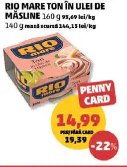 Penny Rio mare ton în ulei de măsline Ofertă