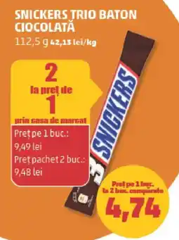 Penny Snickers trio baton ciocolată Ofertă