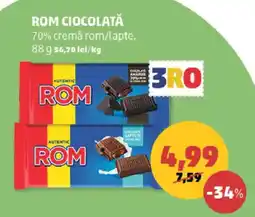 Penny Rom ciocolată 70% cremă rom/lapte Ofertă