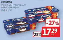 Auchan Cremosso iaurt cu stracciatella/ piersici şi căpşuni Ofertă
