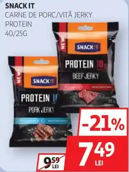 Auchan Snack it carne de porc/vită jerky protein Ofertă