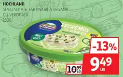 Auchan Hochland specialitate tartinabilă vegană cu verdeaţă Ofertă