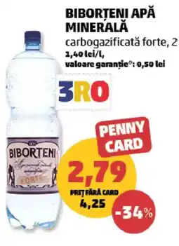 Penny Biborțeni apă minerală carbogazificată forte Ofertă