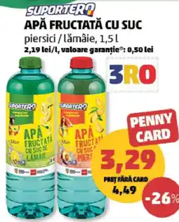 Penny Suportero apă fructată cu suc piersici / lămâie Ofertă