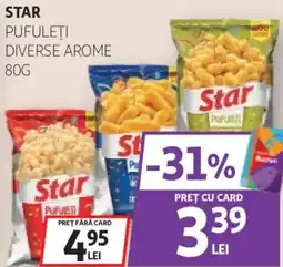 Auchan Star pufuleți diverse arome Ofertă