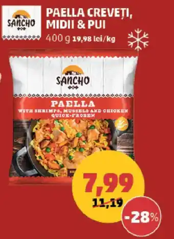 Penny Sancho paella creveți, midii & pui Ofertă