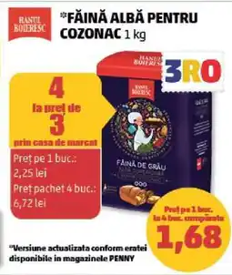 Penny Făină albă pentru cozonac 1 kg Ofertă