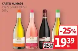 Auchan Castel huniade vin alb/roze/roşu Ofertă