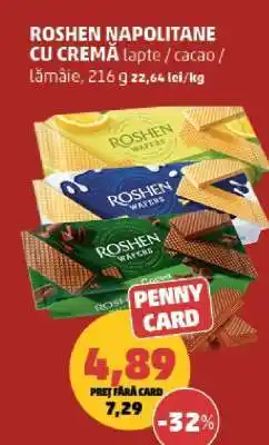 Penny ROSHEN Napolitane cu cremă Ofertă