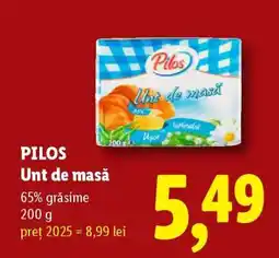 Lidl Pilos Unt de masă Ofertă