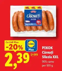 Lidl PIKOK Cârnați Silezia XXL Ofertă