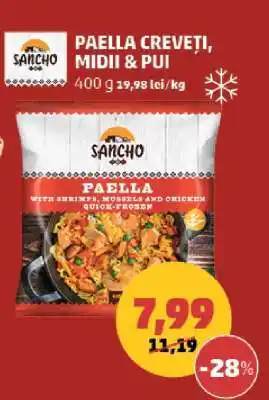 Penny PAELLA CREVEȚI, MIDII & PUI Ofertă