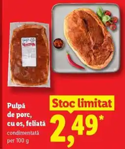 Lidl Pulpă de porc cu os, feliată Ofertă