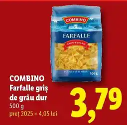 Lidl COMBINO Farfalle griș de grâu dur Ofertă