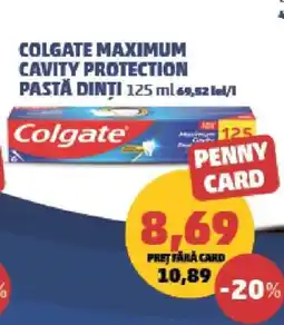 Penny Colgate Maximum Cavity Protection Pastă Dinți 125 ml Ofertă