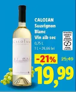 Lidl CALOIAN Sauvignon Blanc Vin alb sec Ofertă