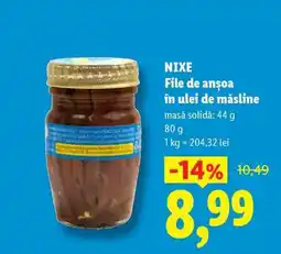 Lidl NIXE File de anșoa în ulei de măsline Ofertă