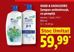 Lidl Head & Shoulders Șampon antimătreață cu pompiță Ofertă