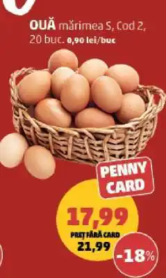 Penny Ouă mărimea S, Cod 2, 20 buc Ofertă